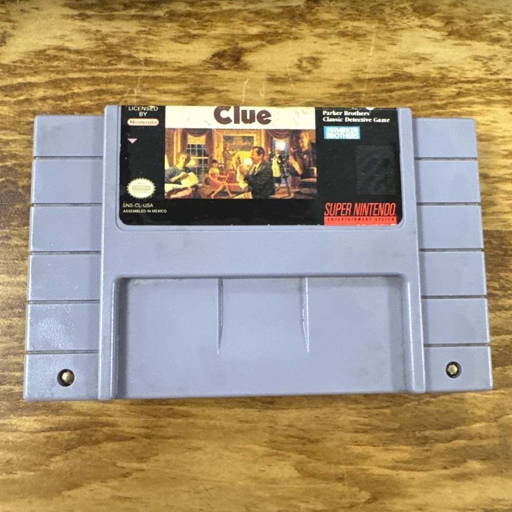 Clue (Super Nintendo Entertainment System, 1992) SNES Tested Works Authentic